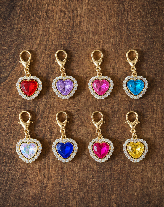 Heart shaped braid and bridle charms