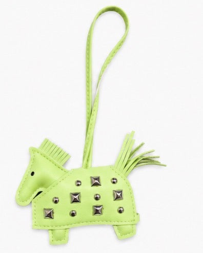 Rhinestoned horse bag charm