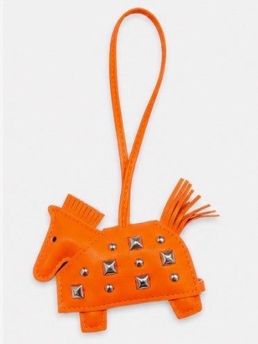 Rhinestoned horse bag charm