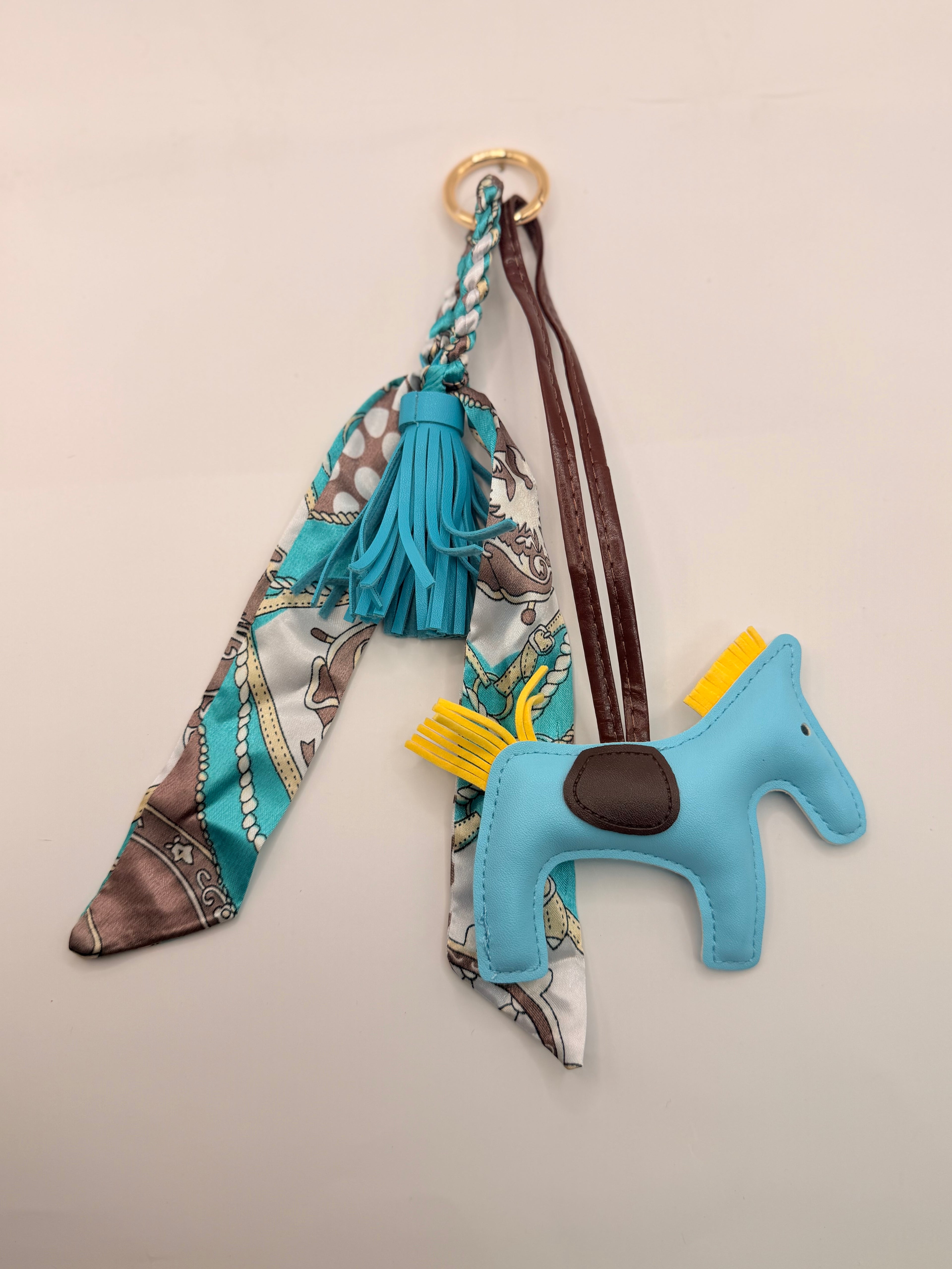 Pony Bag Charm With Scarf