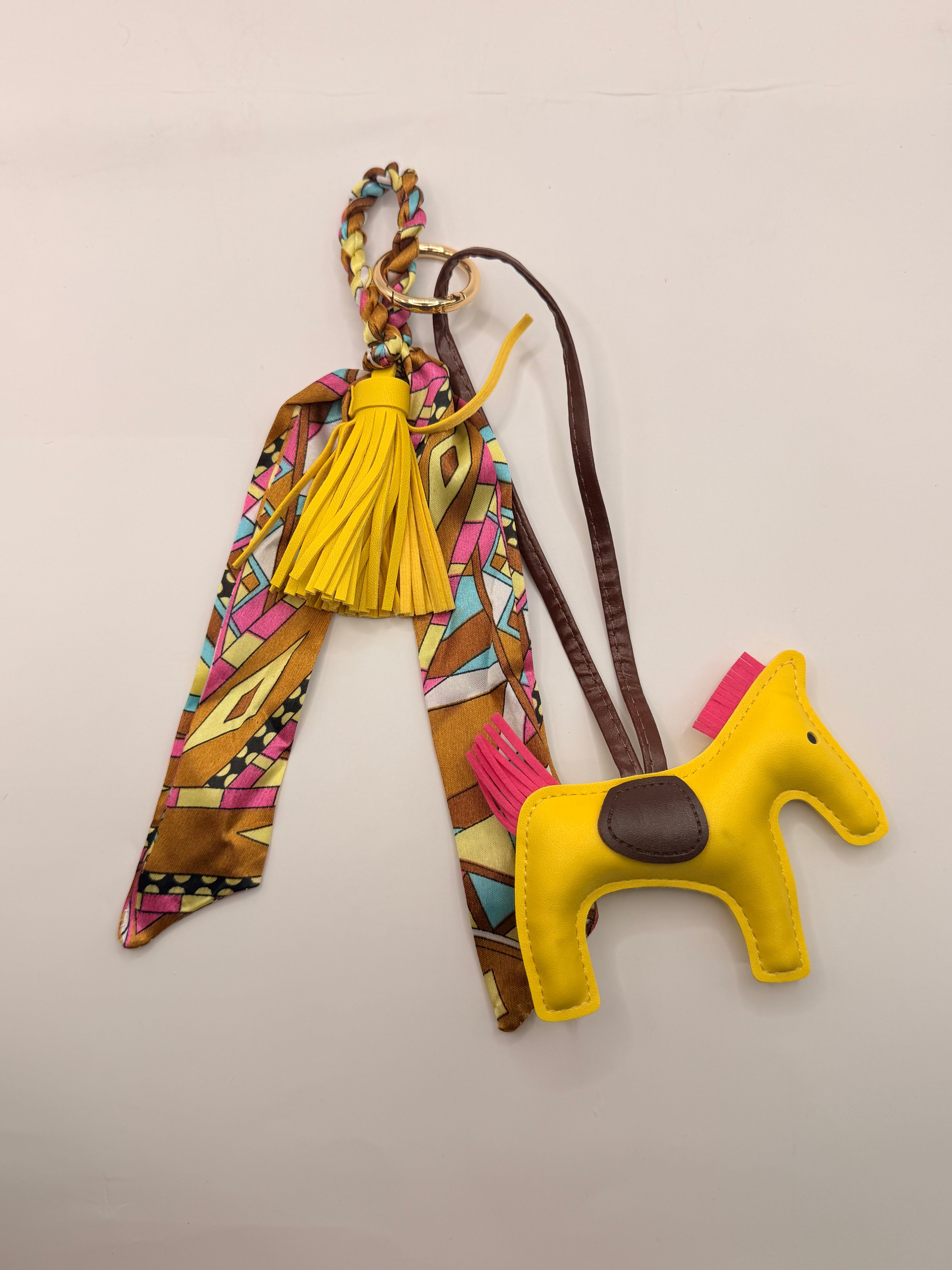 Pony Bag Charm With Scarf