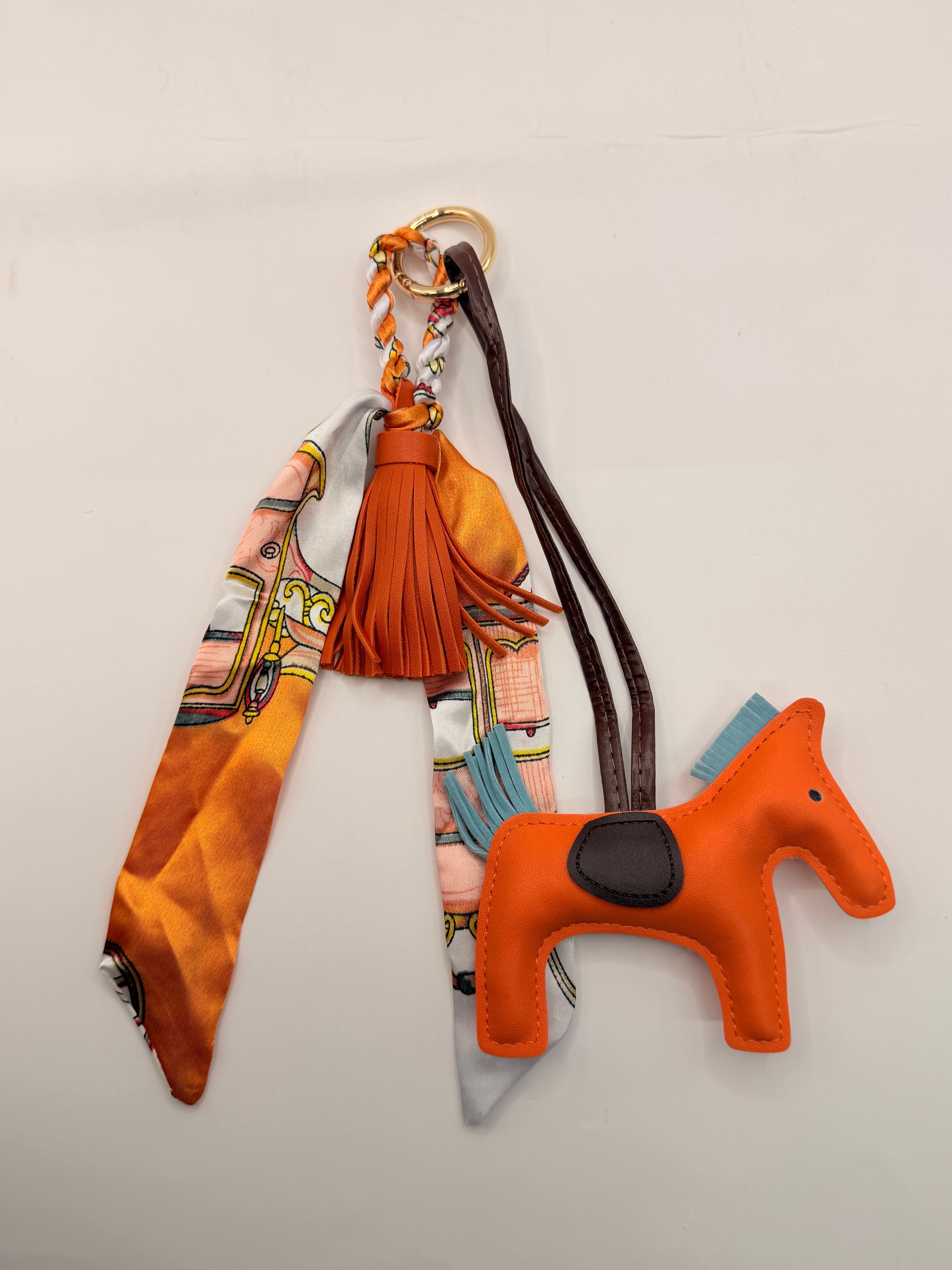 Pony Bag Charm With Scarf