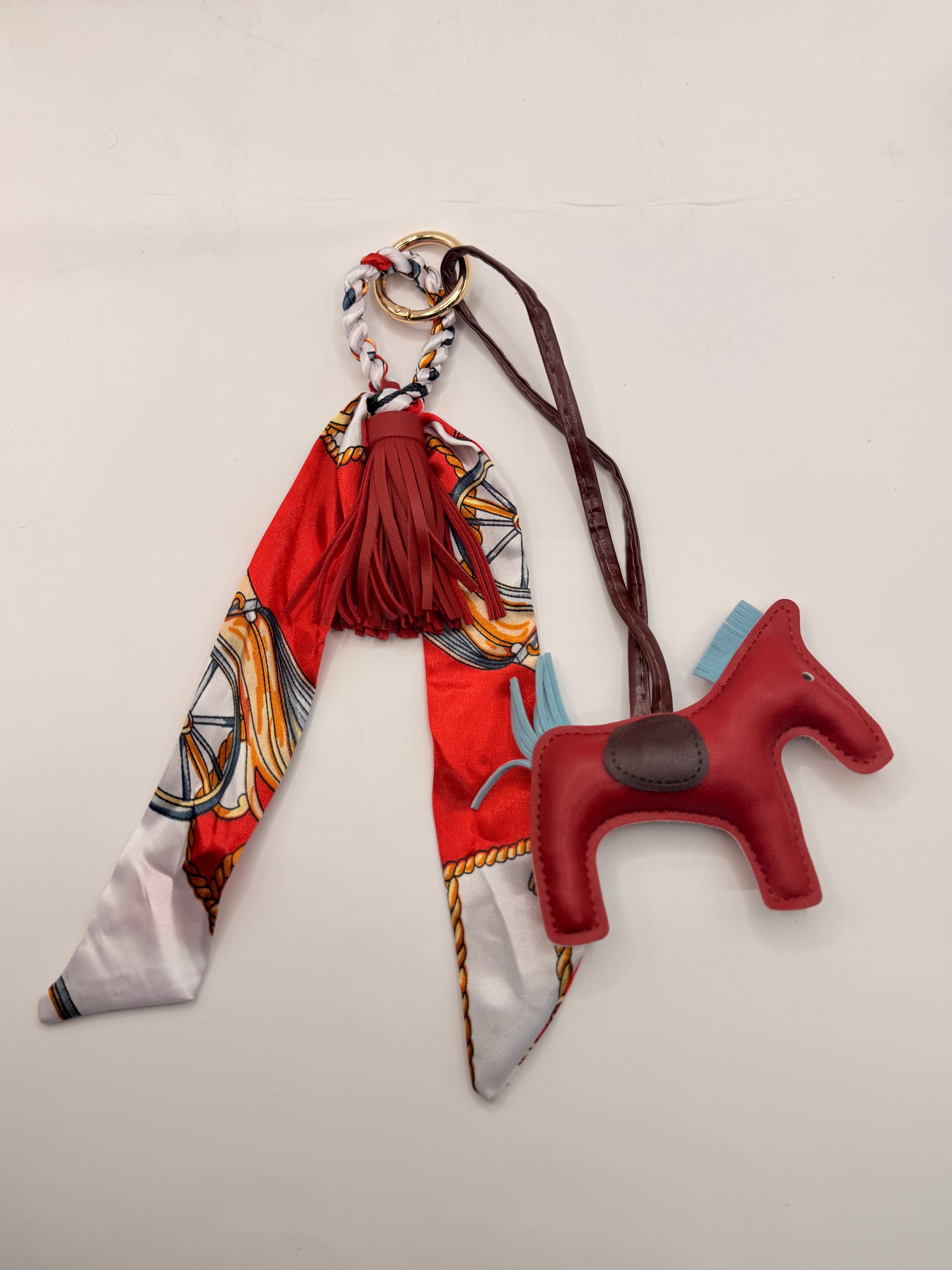 Pony Bag Charm With Scarf