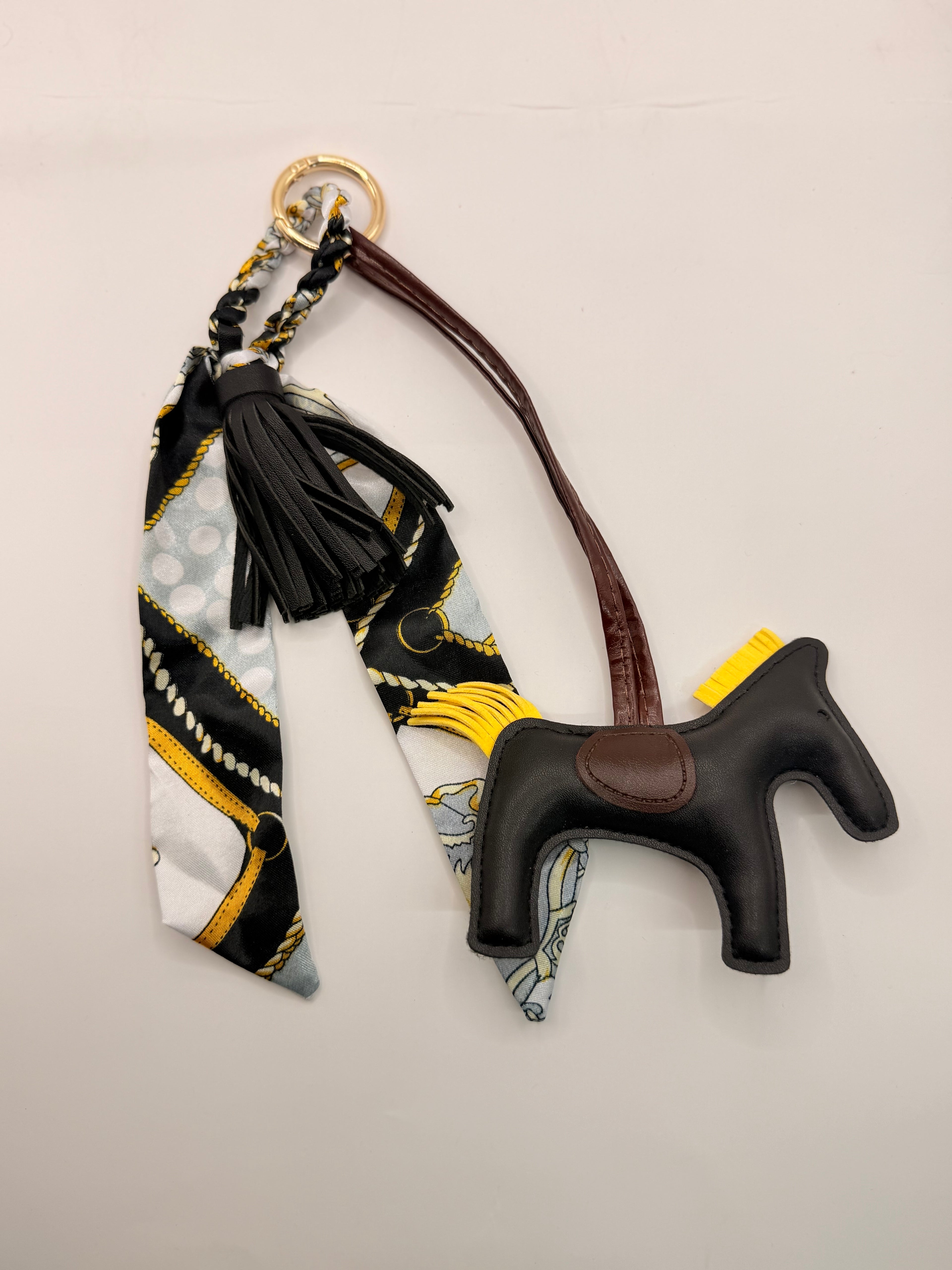 Pony Bag Charm With Scarf