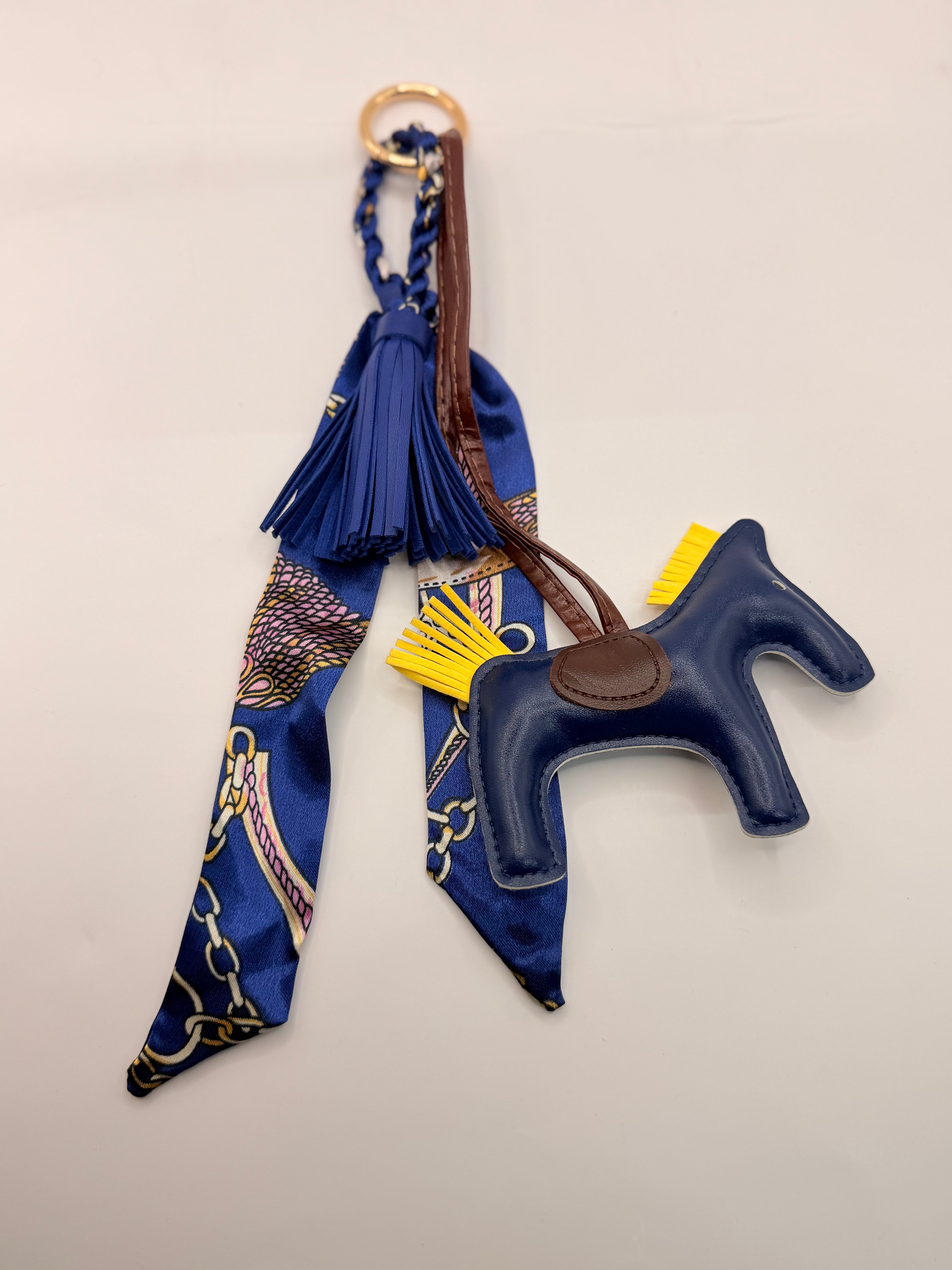 Pony Bag Charm With Scarf