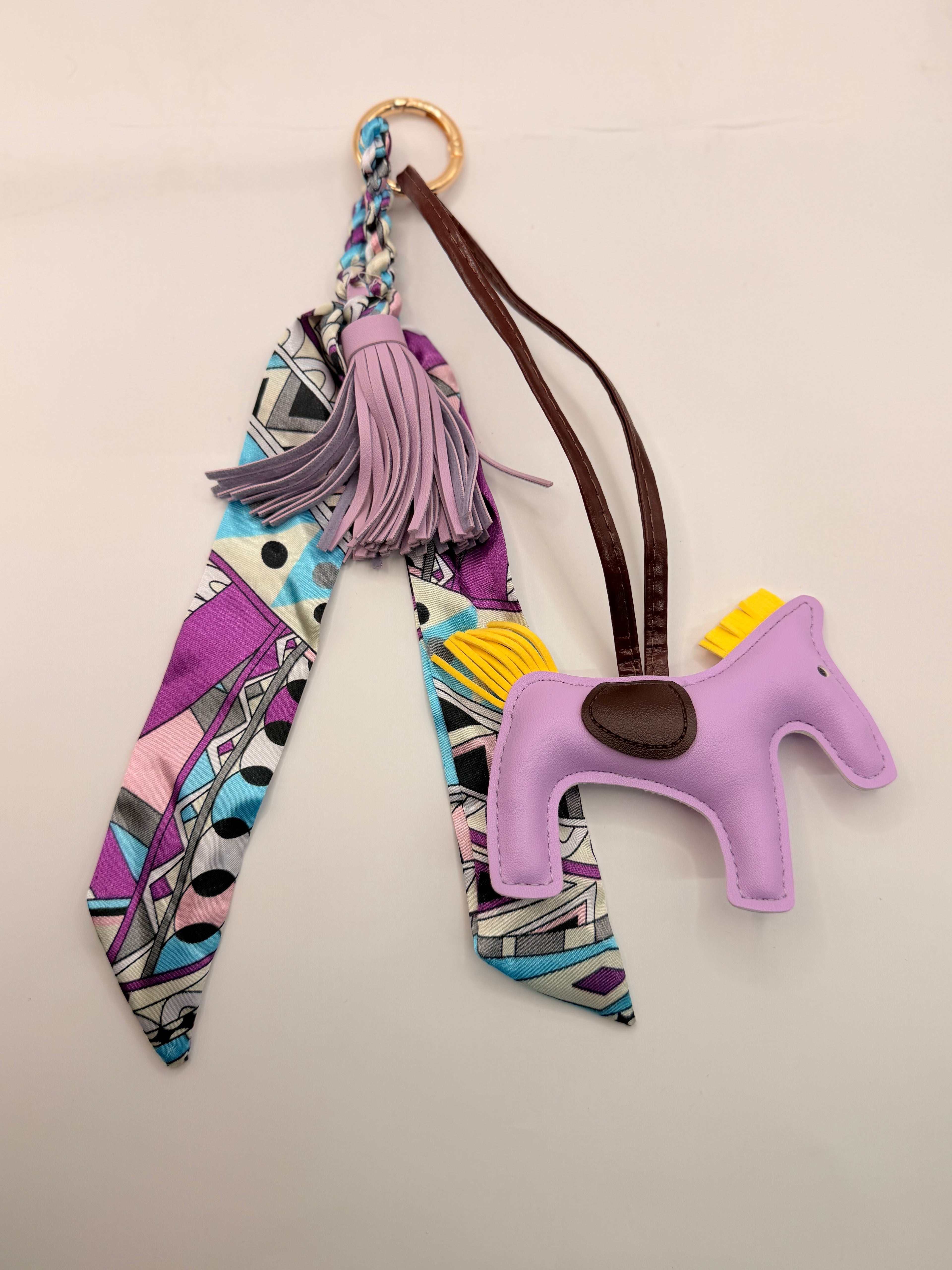 Pony Bag Charm With Scarf