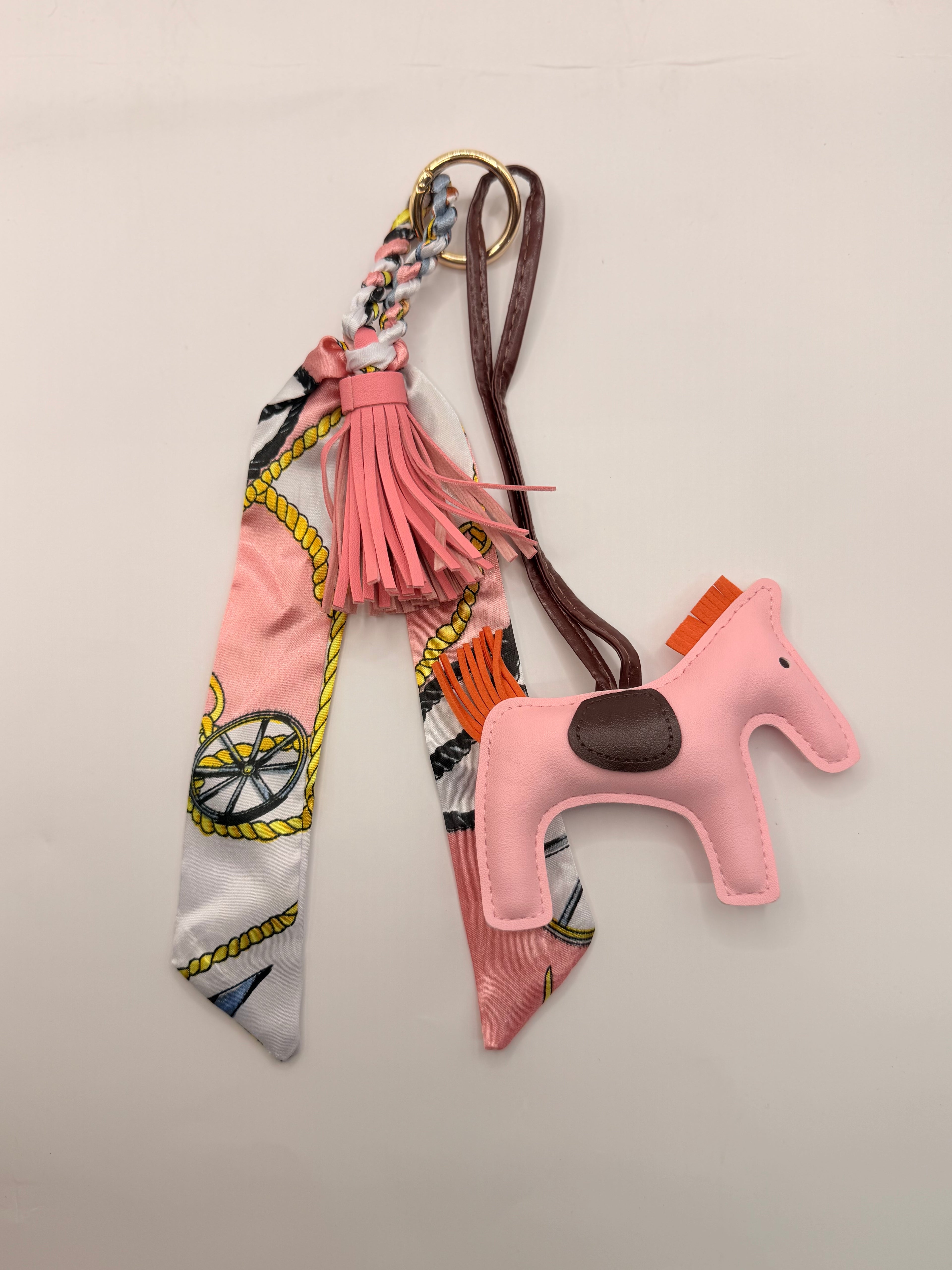 Pony Bag Charm With Scarf
