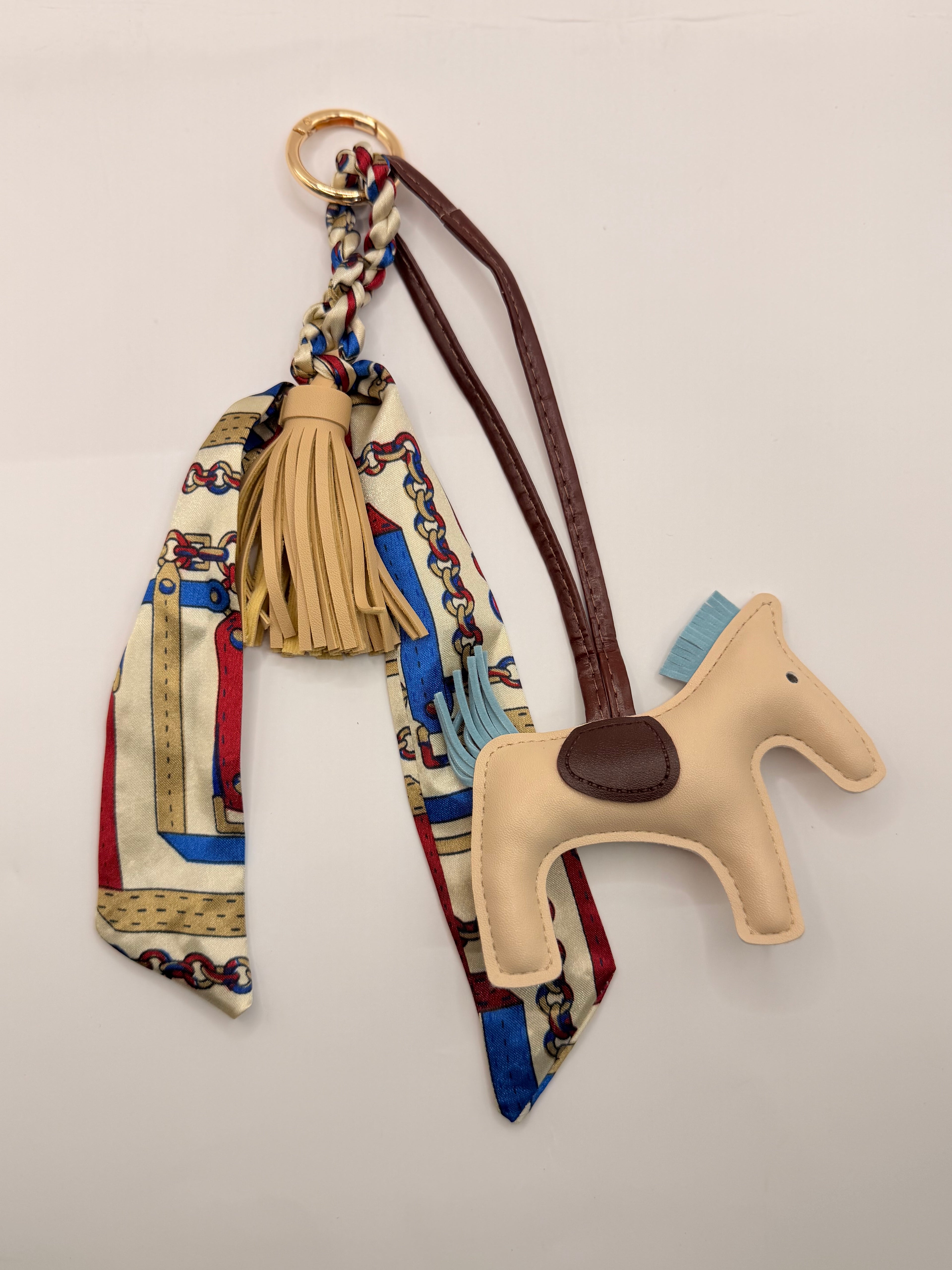 Pony Bag Charm With Scarf