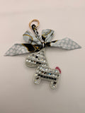 Mirror Pony Key Chain With Scarf
