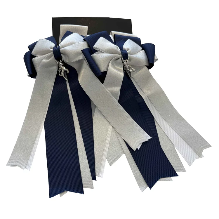 Anademi Silver Horse Charm Bows